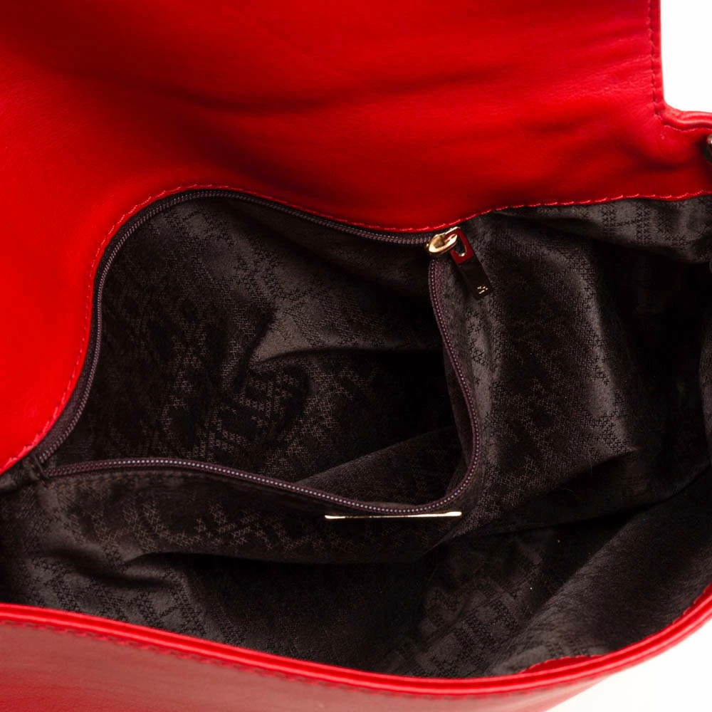 Carolina Herrera Crimson Red Leather Flap Chain Shoulder Bag Women 7 Carolina Herrera Crimson Red Leather Flap Chain Shoulder Bag Women - Image 7