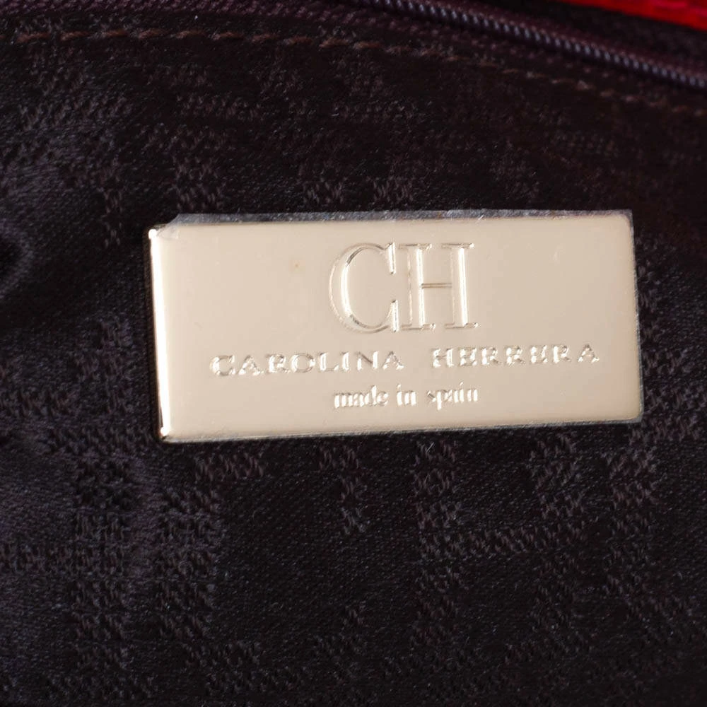 Carolina Herrera Crimson Red Leather Flap Chain Shoulder Bag Women 8 Carolina Herrera Crimson Red Leather Flap Chain Shoulder Bag Women - Image 8