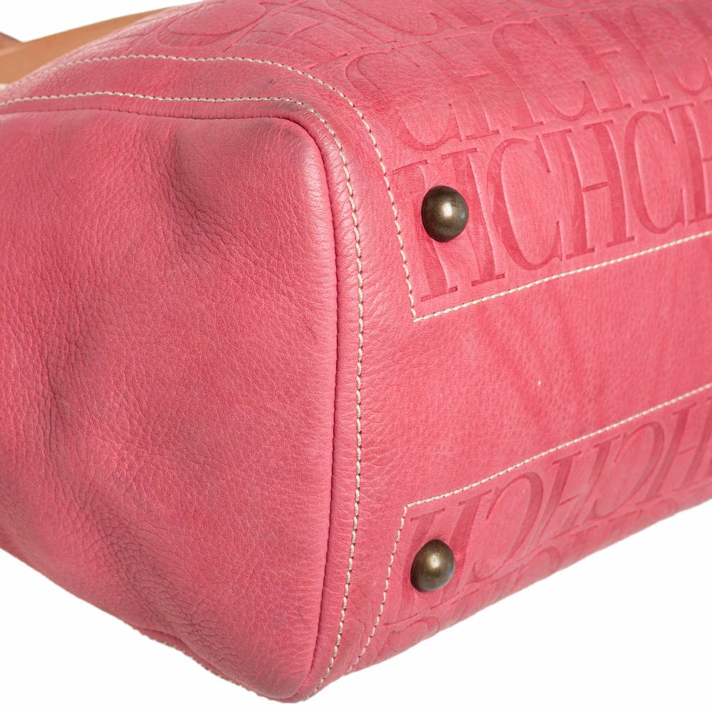 Carolina Herrera Pink Monogram Leather Tote Women 10 Carolina Herrera Pink Monogram Leather Tote Women - Image 10