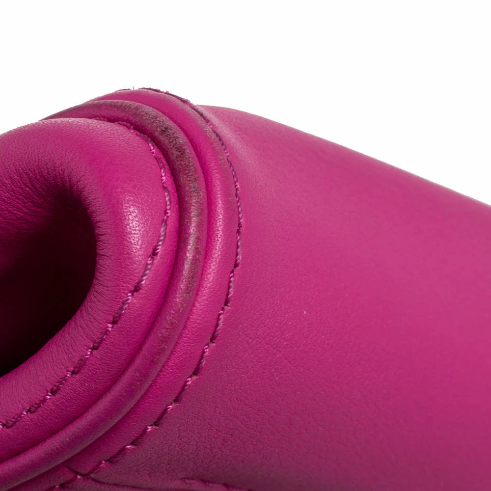 Carolina Herrera Pink Leather Mini Minuetto Top Handle Bag Women