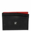 Carolina Herrera Black/Red Leather Card Holder Women