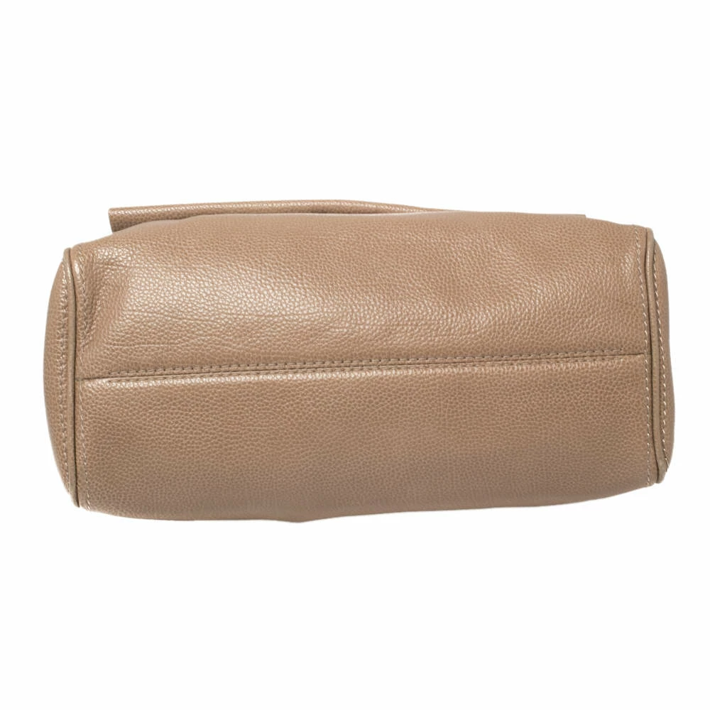 Carolina Herrera Beige Leather Minuetto Flap Top Handle Bag Women