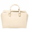 Carolina Herrera Ivory Embossed Leather Duke Satchel Women - White