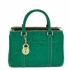 Carolina Herrera Green Embossed Leather Matteo Tote Women