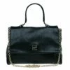Carolina Herrera Black Leather Minueto Flap Bag Women