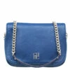 Carolina Herrera Blue Leather New Baltazar Flap Bag Women