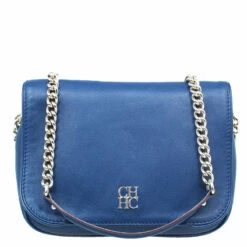 Carolina Herrera Blue Leather New Baltazar Flap Bag Women