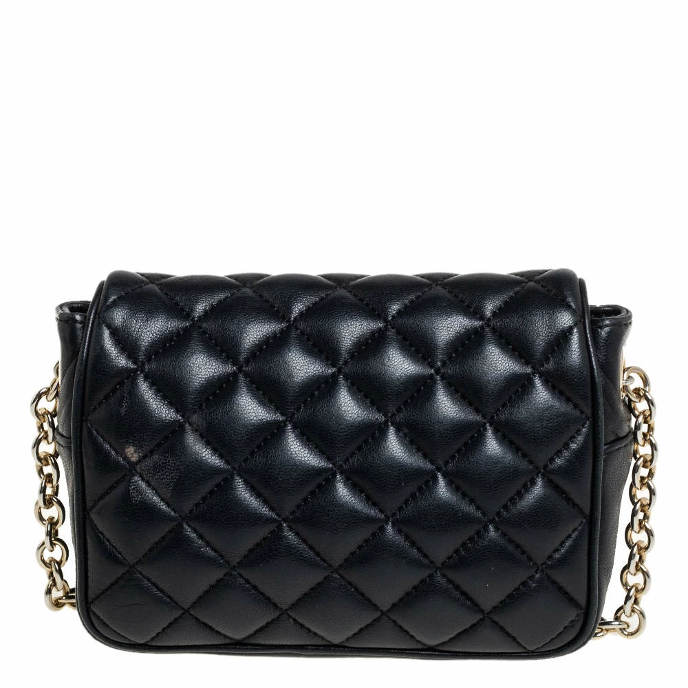 Carolina Herrera Quilted Leather Chain Crossbody Bag Women - Black