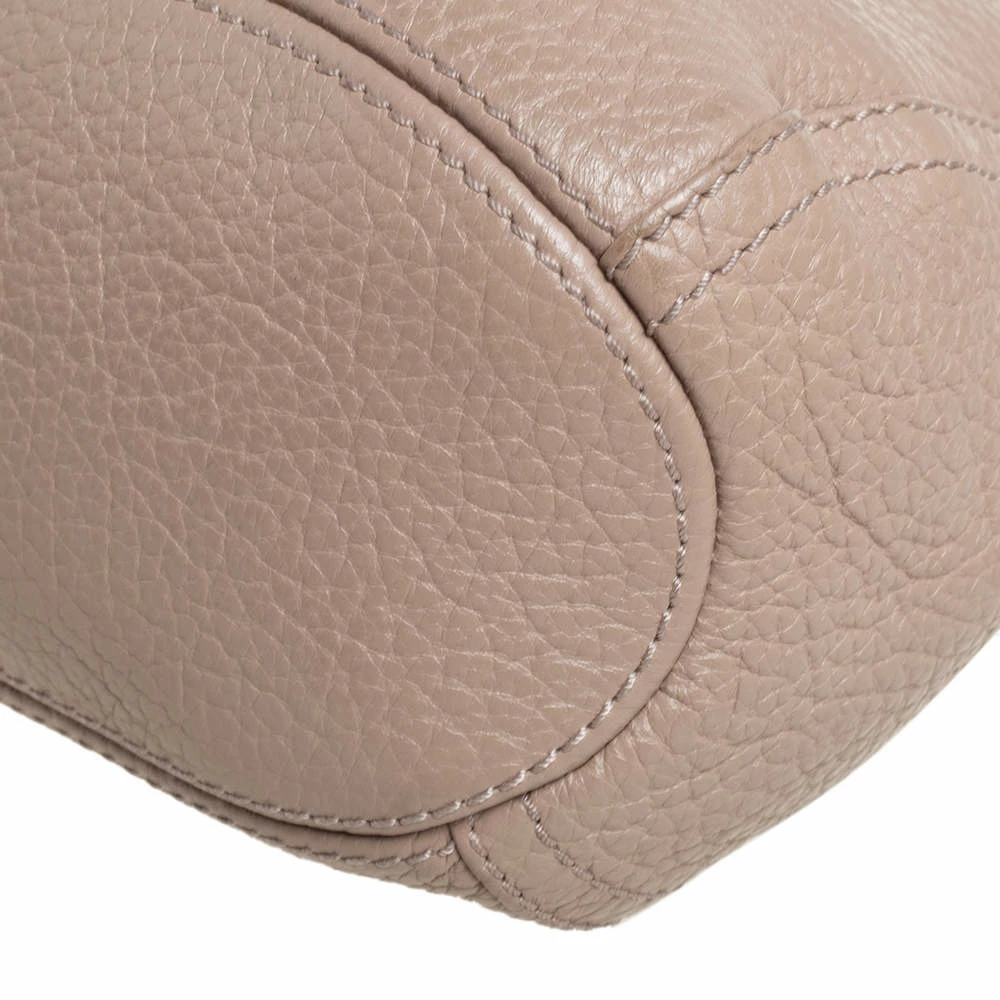 Carolina Herrera Beige Leather Chain Tassel Shoulder Bag Women