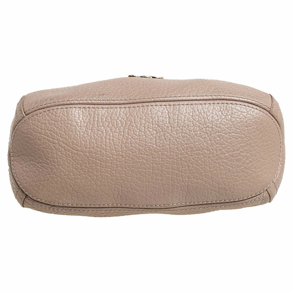 Carolina Herrera Beige Leather Chain Tassel Shoulder Bag Women