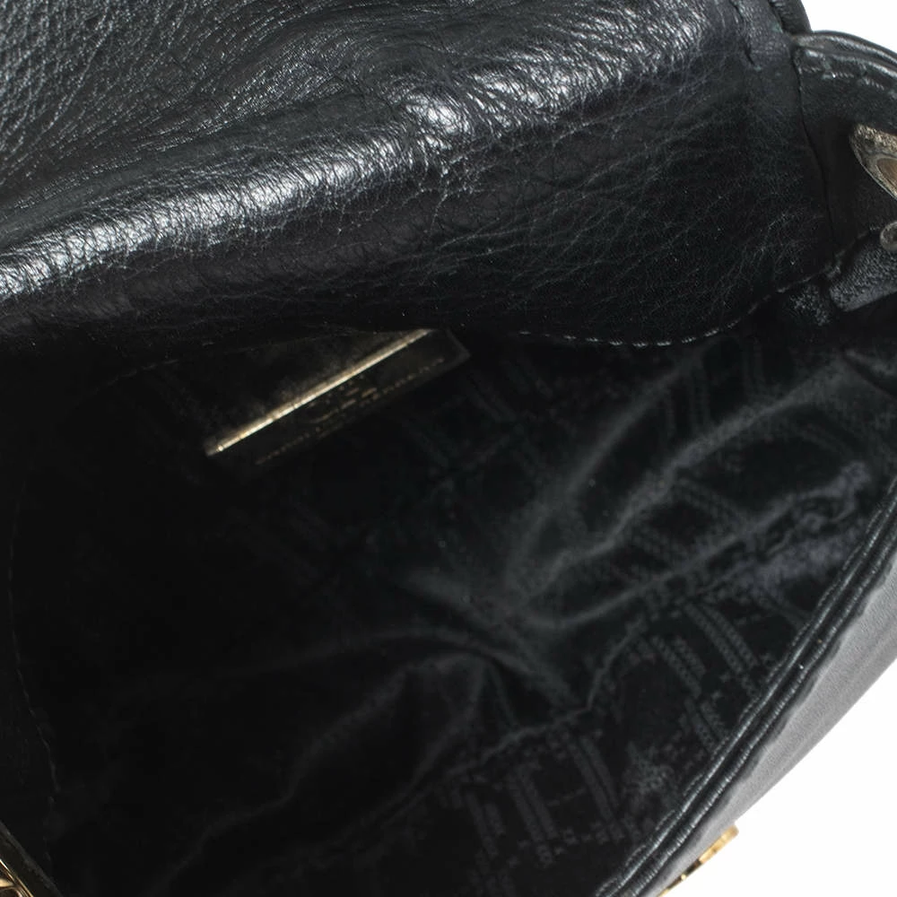 Carolina Herrera Black Leather Flap New Baltazzar Crossbody Bag Women