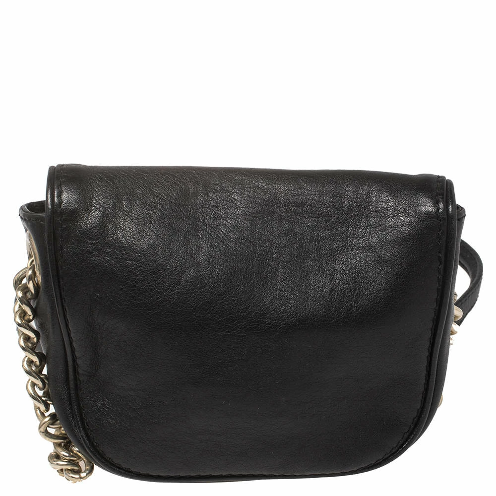 Carolina Herrera Black Leather Flap New Baltazzar Crossbody Bag Women