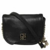 Carolina Herrera Black Leather Flap New Baltazzar Crossbody Bag Women
