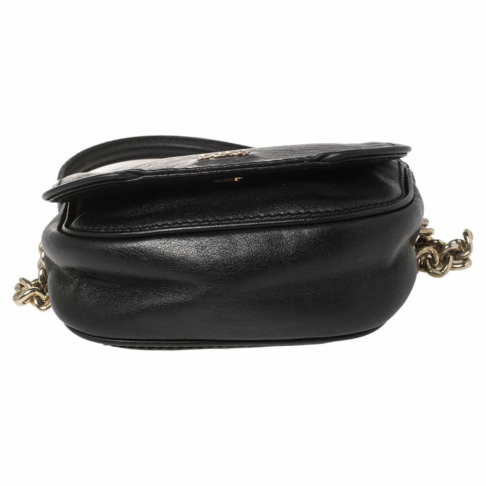 Carolina Herrera Black Leather Flap New Baltazzar Crossbody Bag Women