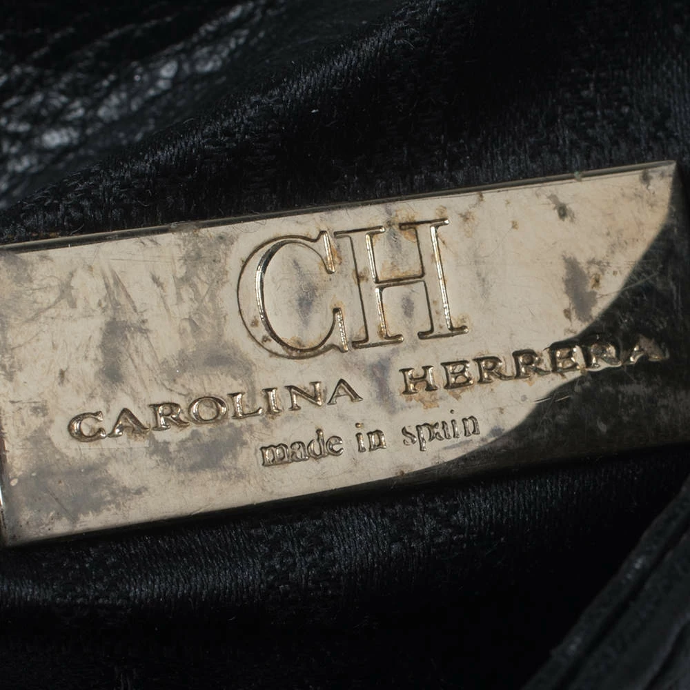 Carolina Herrera Black Leather Flap New Baltazzar Crossbody Bag Women