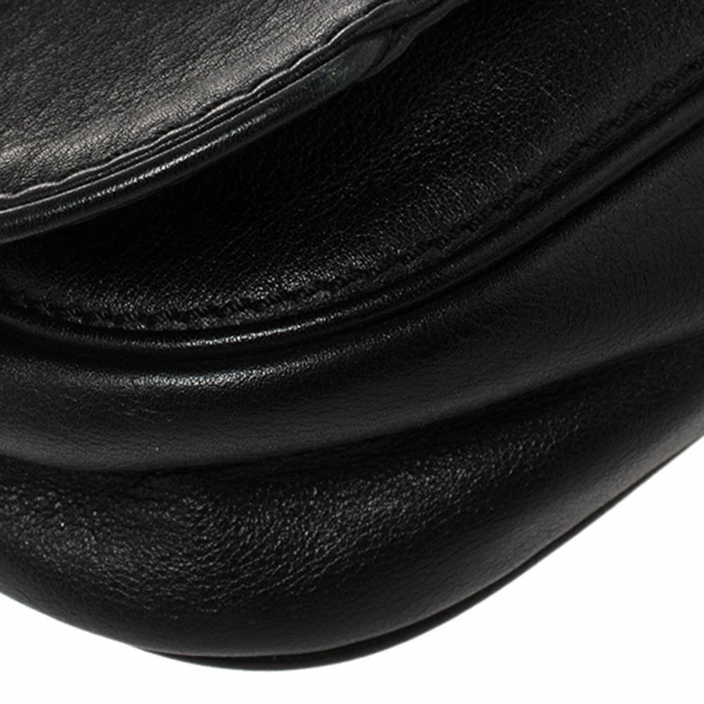 Carolina Herrera Black Leather Flap New Baltazzar Crossbody Bag Women