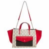 Carolina Herrera Multicolor Coated Canvas And Leather Front Pocket Tote Women