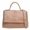 Carolina Herrera Beige Leather Minuetto Top Handle Bag Women