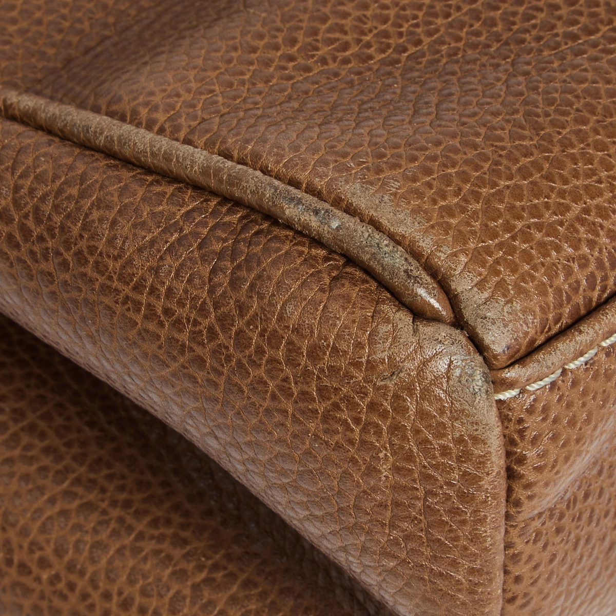 Carolina Herrera Brown Pebbled Leather Small Matteo Tote Women