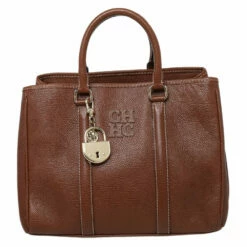 Carolina Herrera Brown Leather Matteo Tote Women