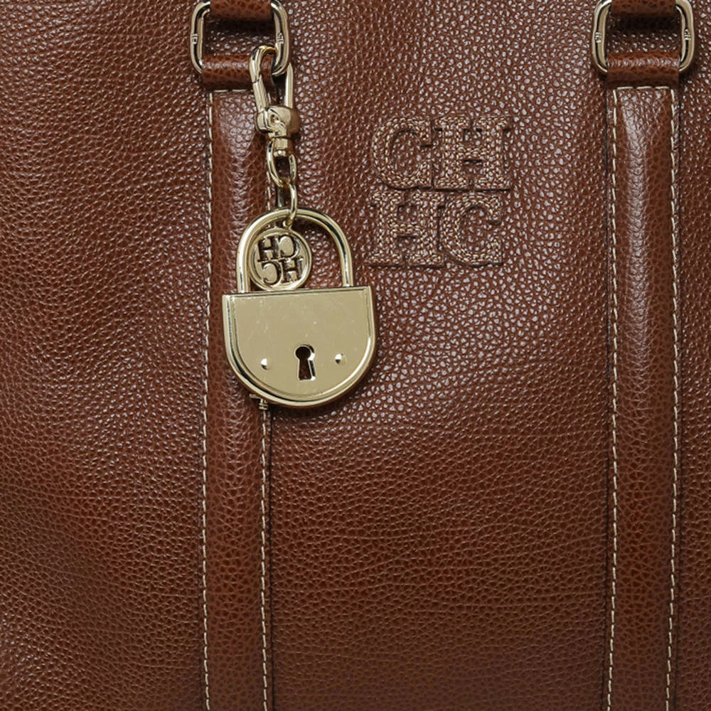 Carolina Herrera Brown Leather Matteo Tote Women