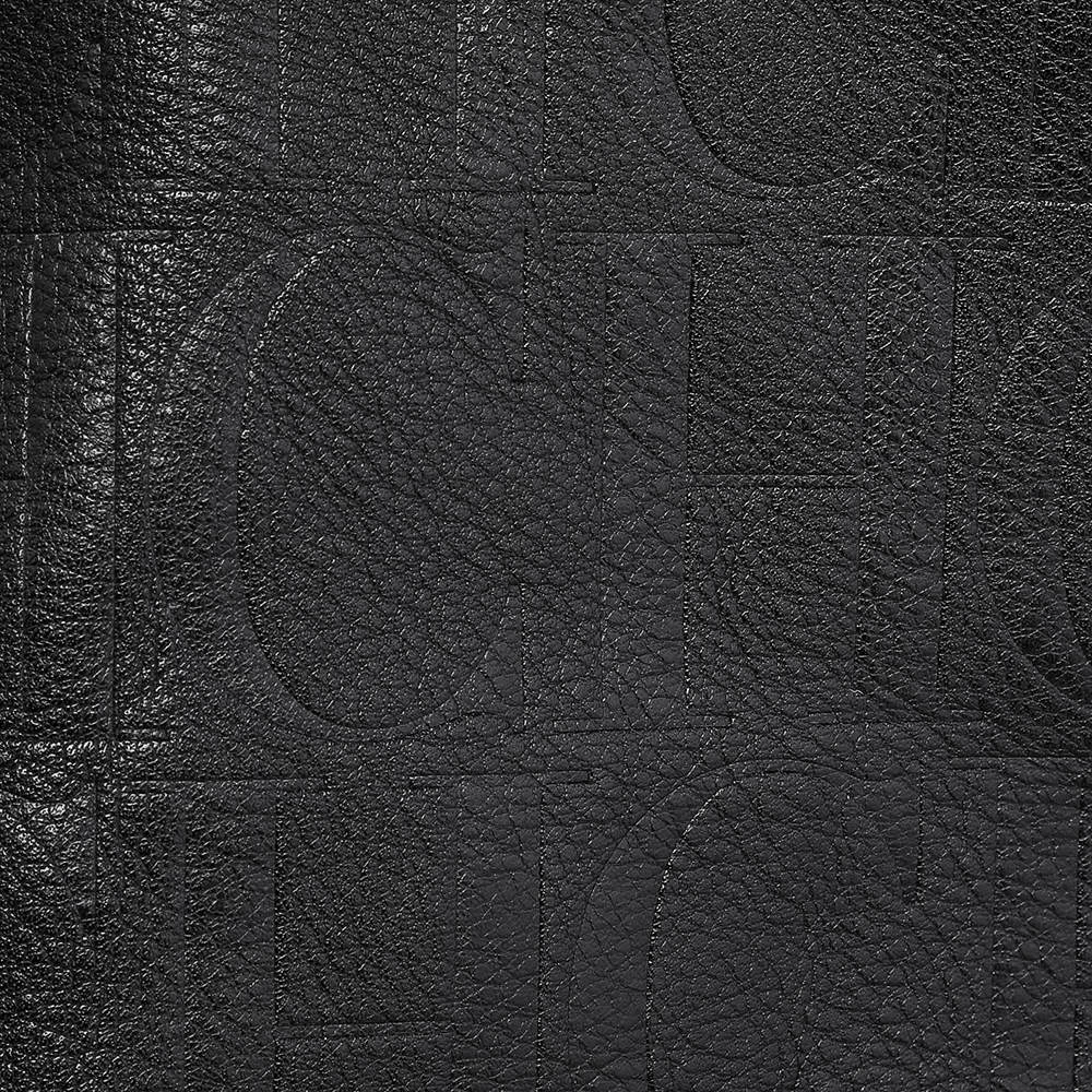 Carolina Herrera Black Monogram Leather Matryoshka Tote Women