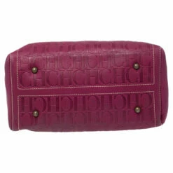 Carolina Herrera Magenta Monogram Leather Large Andy Boston Bag Women - Purple 16 Carolina Herrera Magenta Monogram Leather Large Andy Boston Bag Women - Purple -Carolina Herrera Shop luxury women carolina herrera used handbags p482216 002