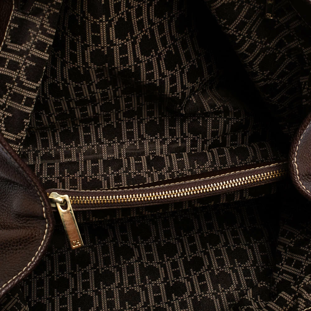 Carolina Herrera Brown Leather Large Matteo Tote Women