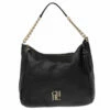 Carolina Herrera Black Leather Chain Tassel Hobo Women