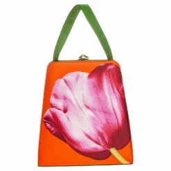 Carolina Herrera Caroline Herrera Multicolor Floral Print Satin Top Handle Bag Women