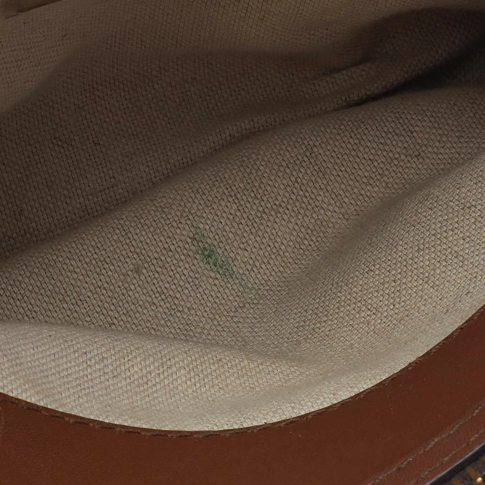 Carolina Herrera Brown/White Leather Satchel Women