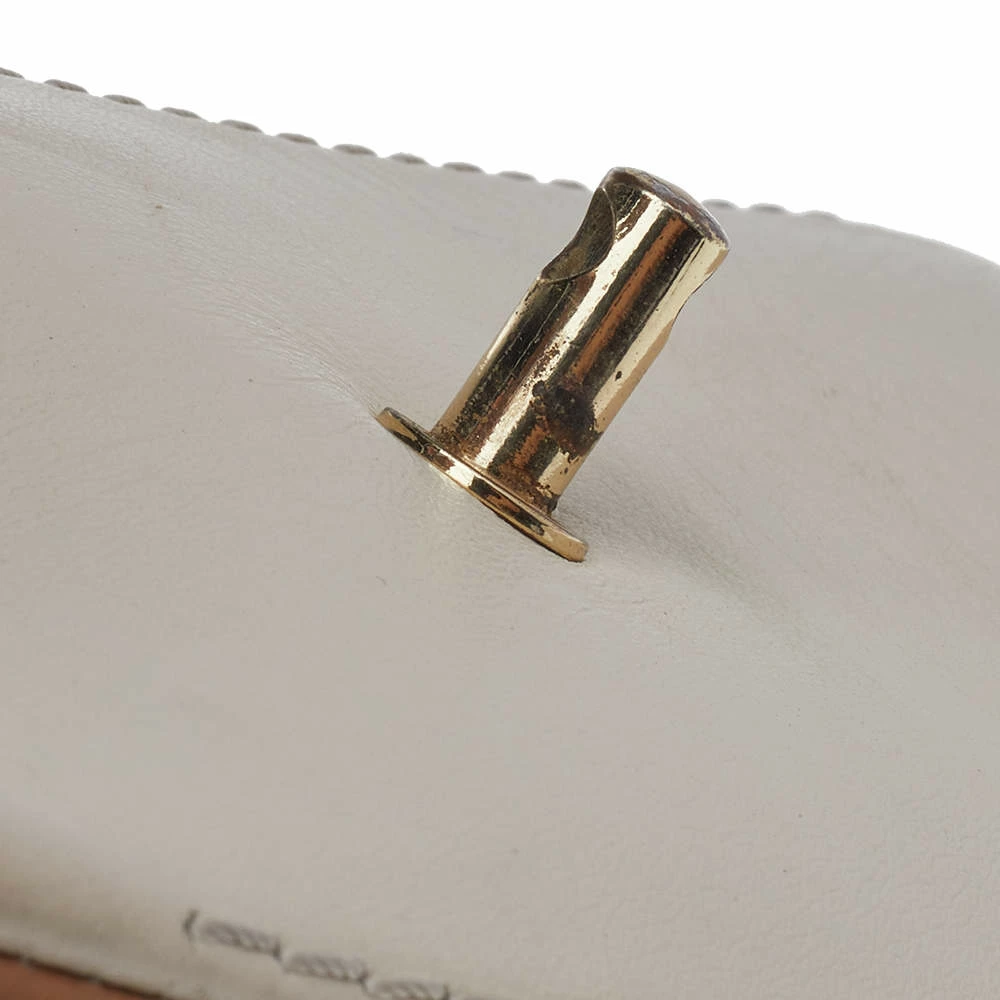 Carolina Herrera Brown/White Leather Satchel Women