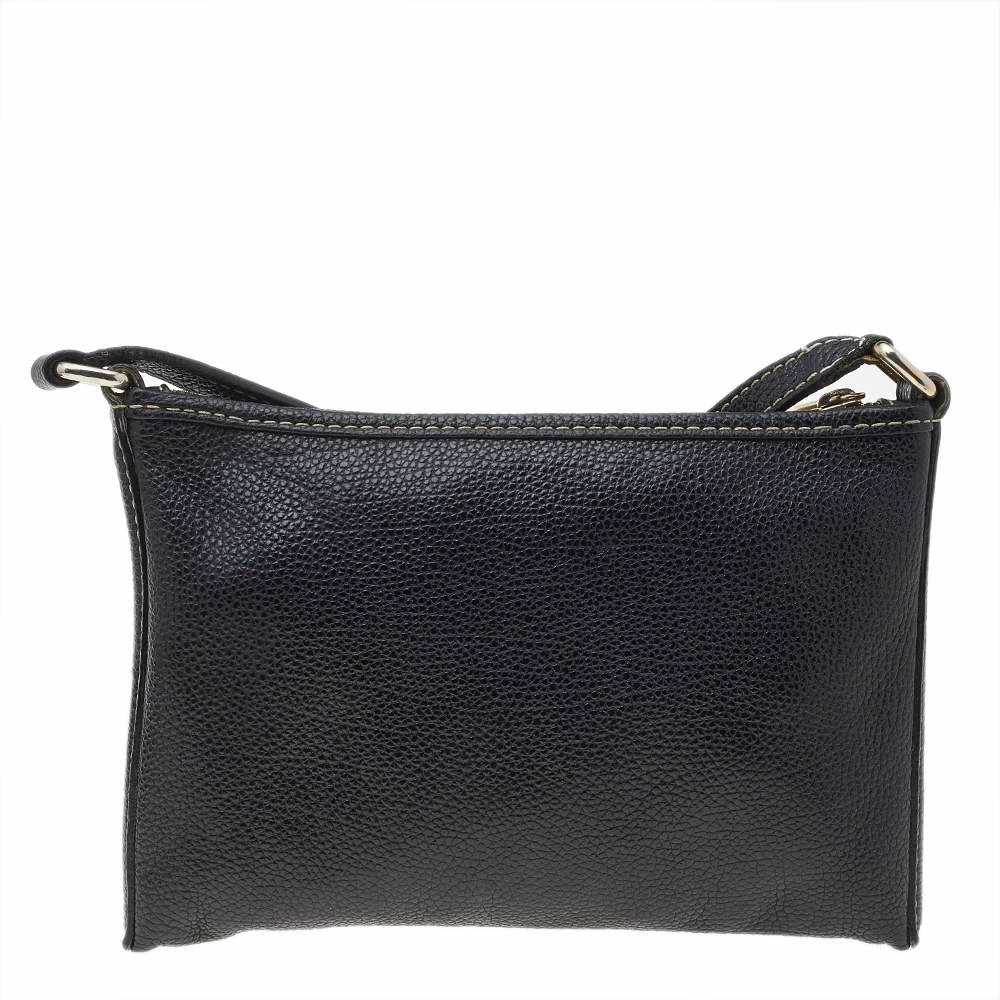 Carolina Herrera Black Leather Crossbody Bag Women