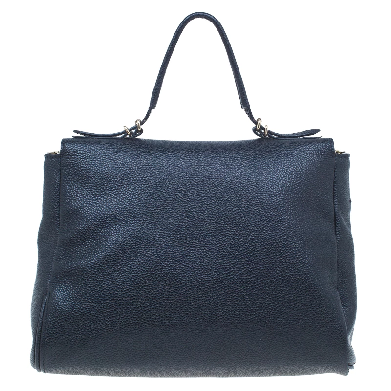 Carolina Herrera Black Leather Minueto Flap Bag Women