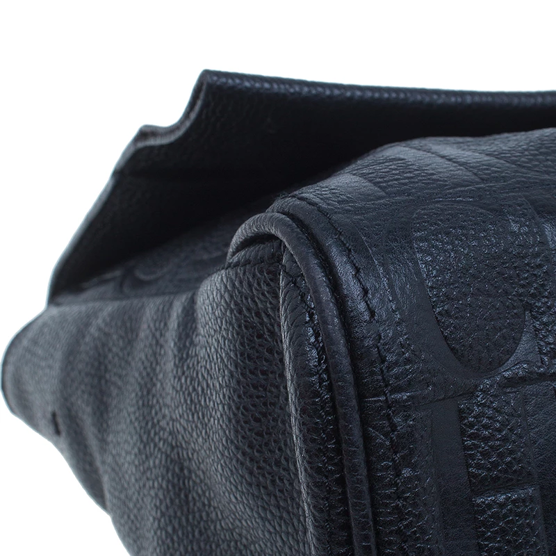 Carolina Herrera Black Leather Minueto Flap Bag Women