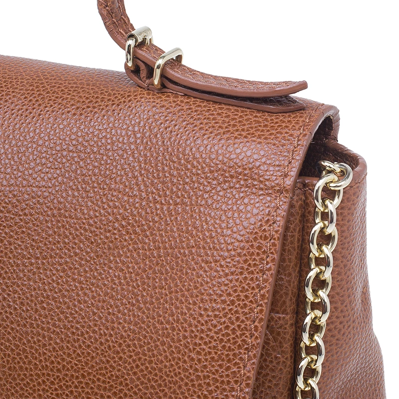 Carolina Herrera Brown Leather Minueto Flap Bag Women 6 Carolina Herrera Brown Leather Minueto Flap Bag Women - Image 6