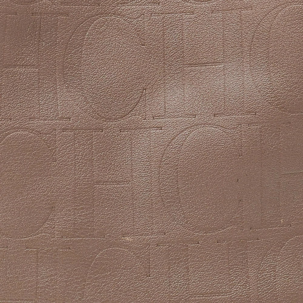 Carolina Herrera Beige Monogram Leather Matryoshka Tote Women