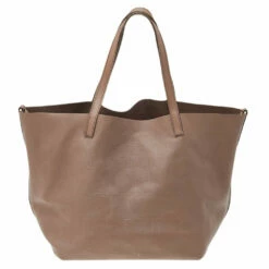 Carolina Herrera Beige Monogram Leather Matryoshka Tote Women