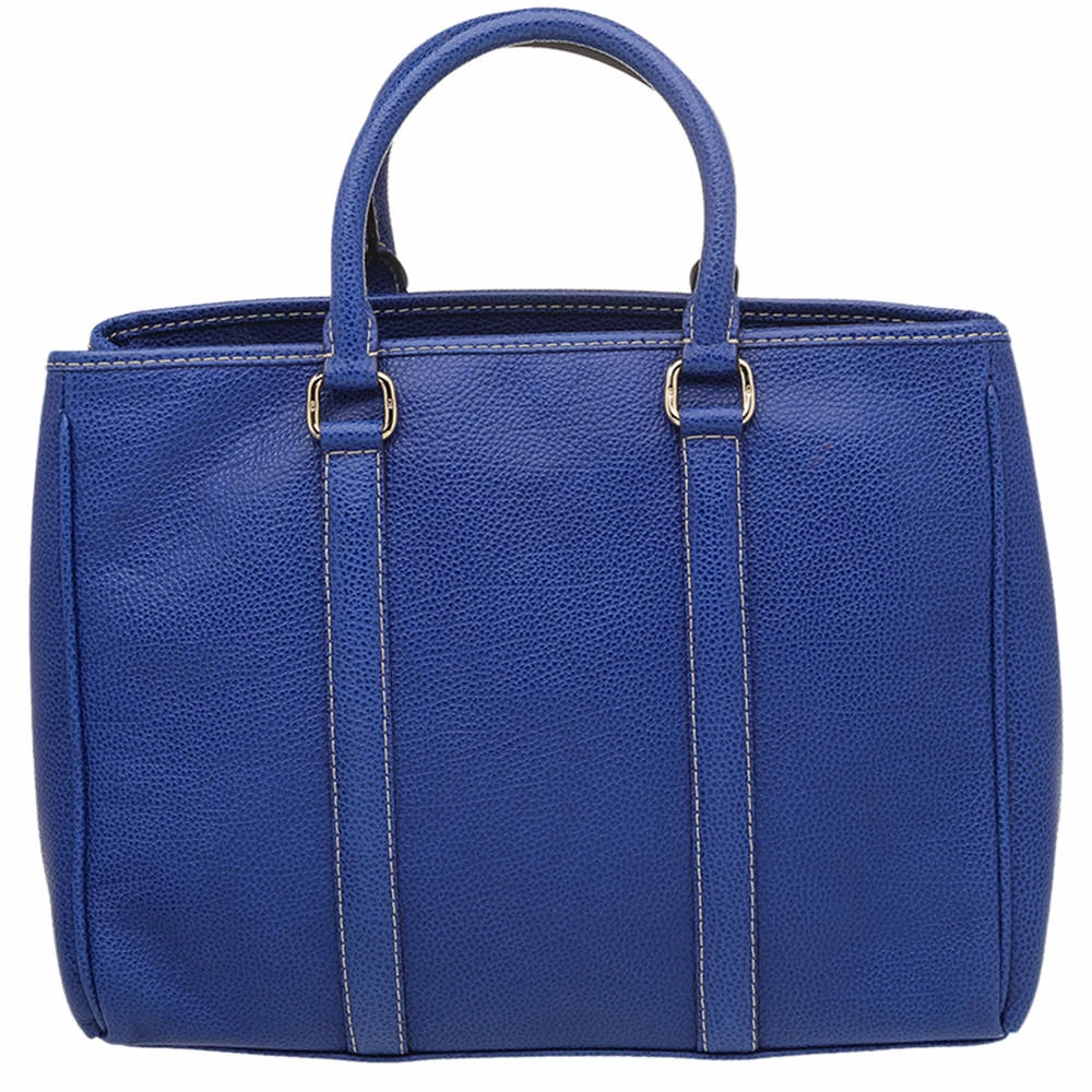 Carolina Herrera Blue Leather Tote Women