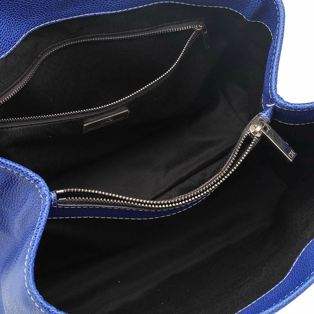 Carolina Herrera Blue Leather Tote Women