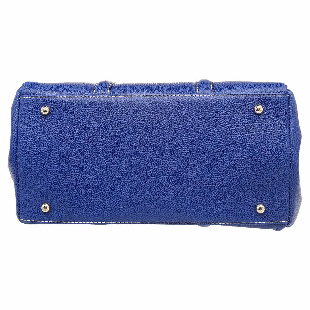 Carolina Herrera Blue Leather Tote Women