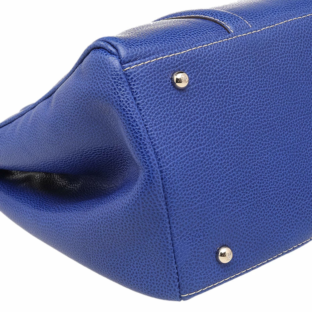 Carolina Herrera Blue Leather Tote Women