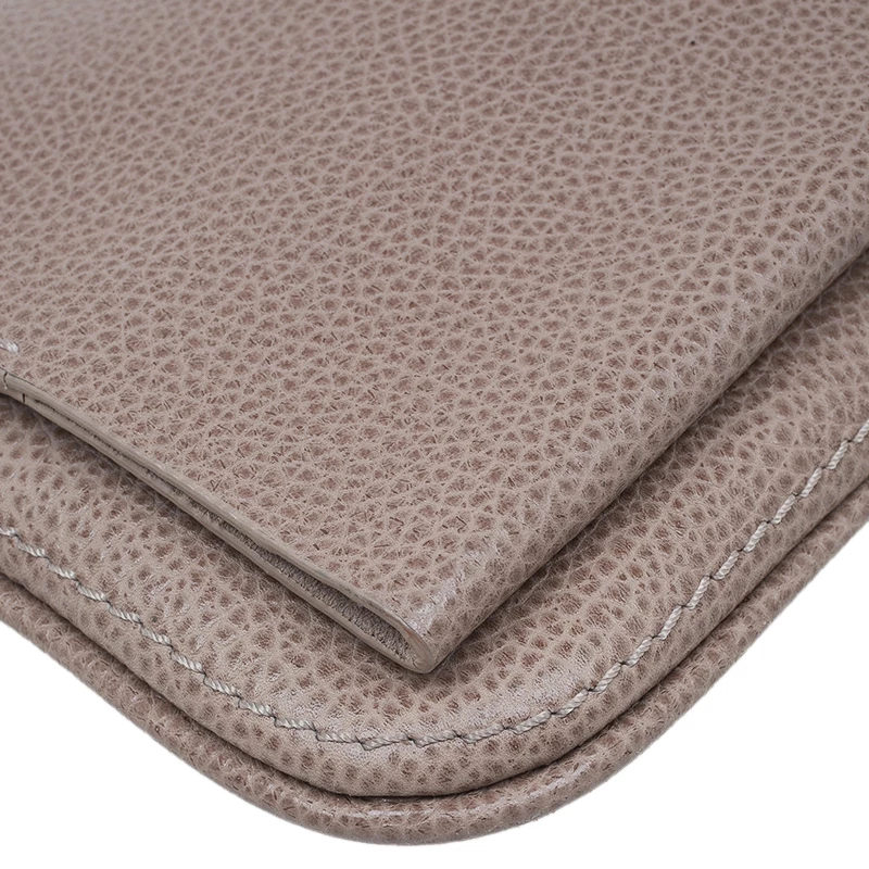 Carolina Herrera Beige Leather Chain Clutch Women