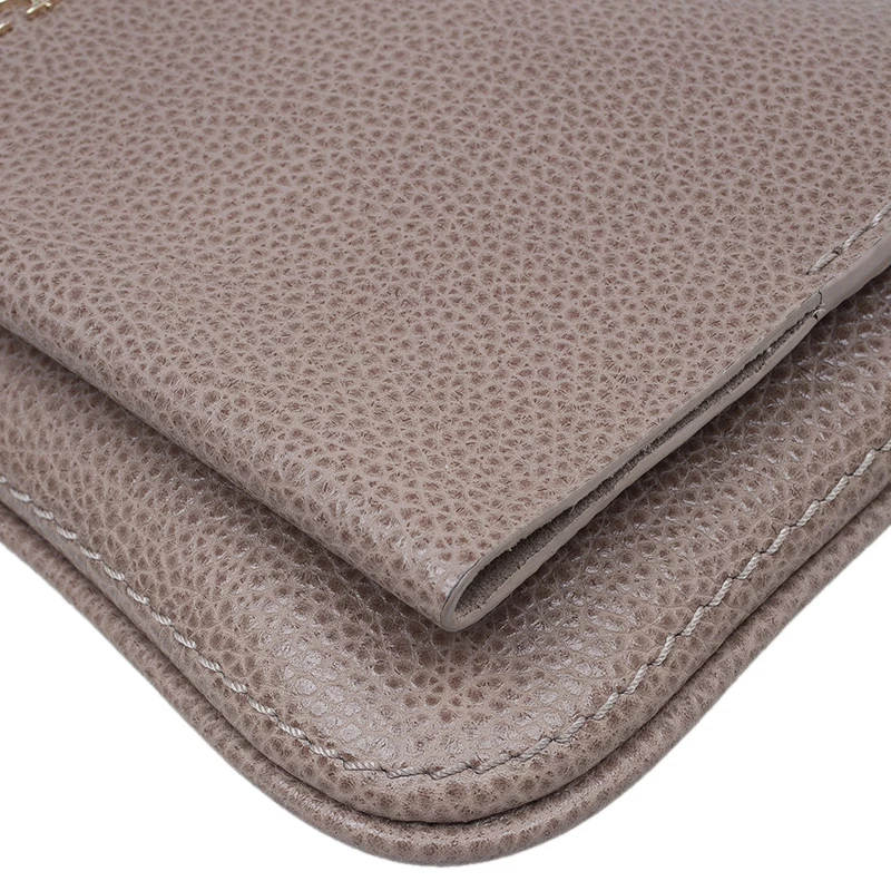 Carolina Herrera Beige Leather Chain Clutch Women