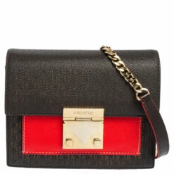 Carolina Herrera Brown/Red Small Carry On Bandoulière Bag Women