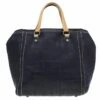 Carolina Herrera Black Monogram Leather Andy Tote Women