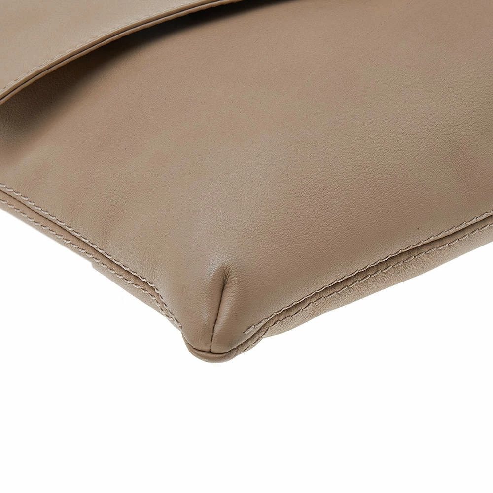 Carolina Herrera Beige Leather Shoulder Bag Women