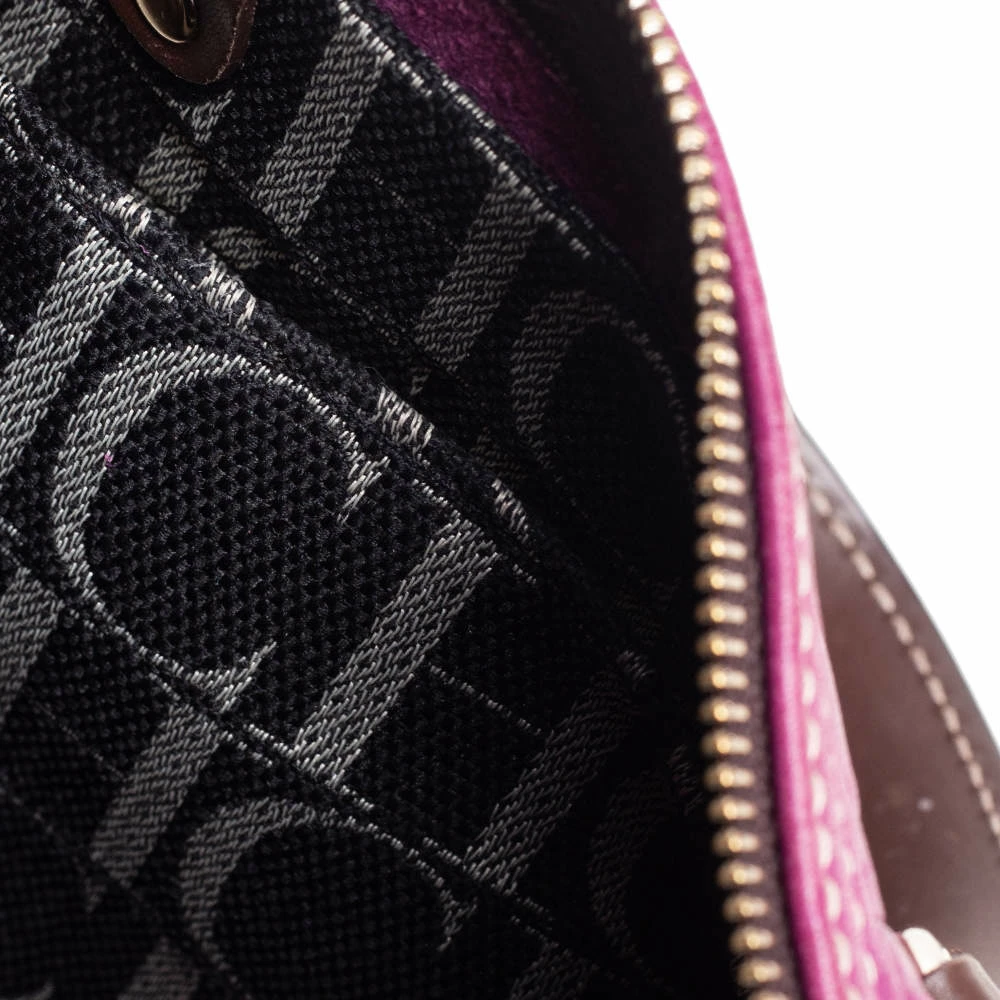 Carolina Herrera Tricolor Signature Embossed Leather Andy Boston Bag Women - Multicolor 8 Carolina Herrera Tricolor Signature Embossed Leather Andy Boston Bag Women - Multicolor - Image 8