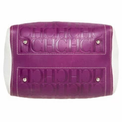 Carolina Herrera Tricolor Signature Embossed Leather Andy Boston Bag Women - Multicolor 16 Carolina Herrera Tricolor Signature Embossed Leather Andy Boston Bag Women - Multicolor -Carolina Herrera Shop luxury women carolina herrera used handbags p555991 009