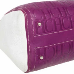 Carolina Herrera Tricolor Signature Embossed Leather Andy Boston Bag Women - Multicolor 20 Carolina Herrera Tricolor Signature Embossed Leather Andy Boston Bag Women - Multicolor -Carolina Herrera Shop luxury women carolina herrera used handbags p555991 010